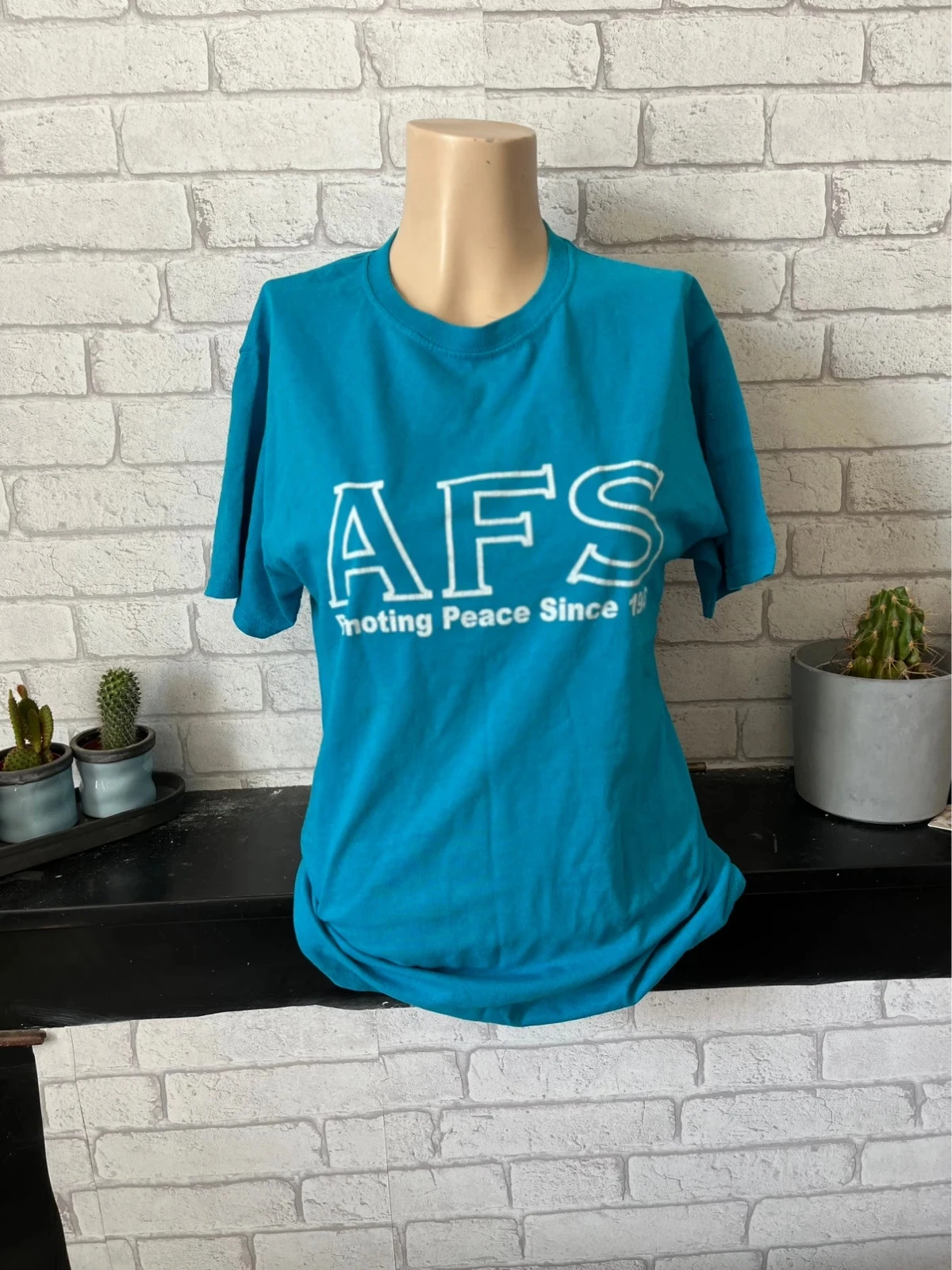 T-shirt Jerzees Dri-Power Active – Taille S – Bleu turquoise – Bon état